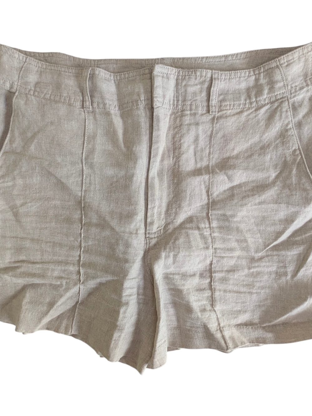 Madewell Light Beige Linen-Blend Bermuda Shorts